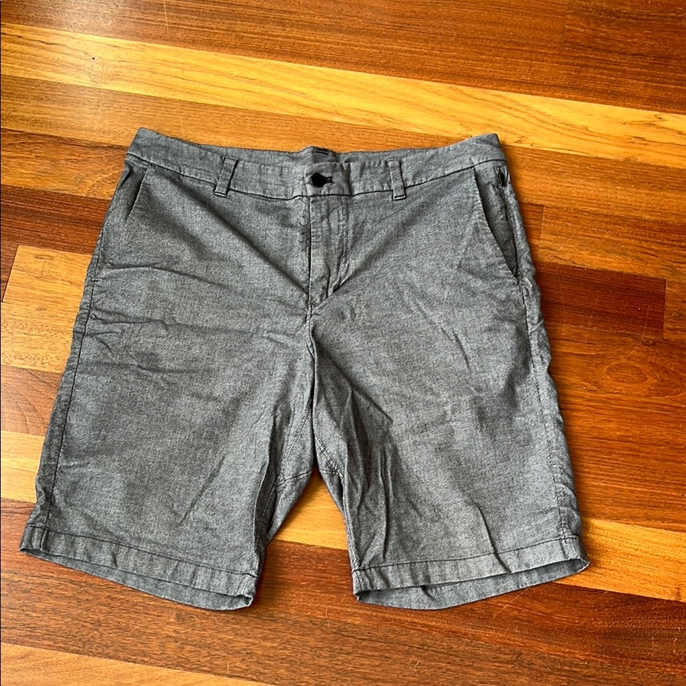 Lululemon Athletica Gray Flat Front Shorts